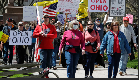 Protesters Rally at Ohio Statehouse on Independence Day Against ICE Immigration Bill