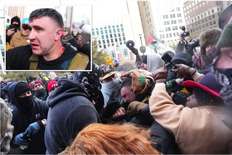 Jake Lang, an Online Influencer and Activist Beaten & Chased with Protesters at Minneapolis ICE Rally
